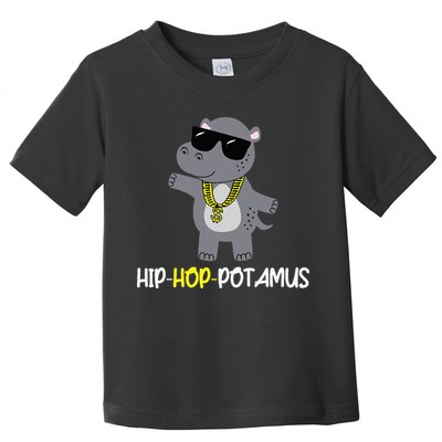 Rap 90s Hip Hop Hippo Cute Hippopotamus Zoo Animal Gift Toddler T-Shirt