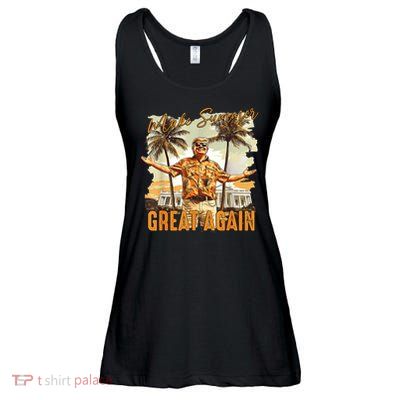Retro 90's Make Summer Great Again Retro Trump Summer Ladies Essential Flowy Tank
