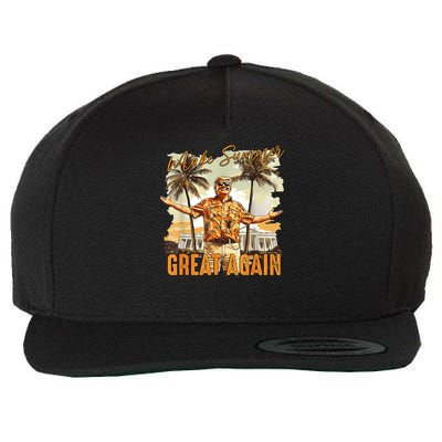 Retro 90's Make Summer Great Again Retro Trump Summer Wool Snapback Cap