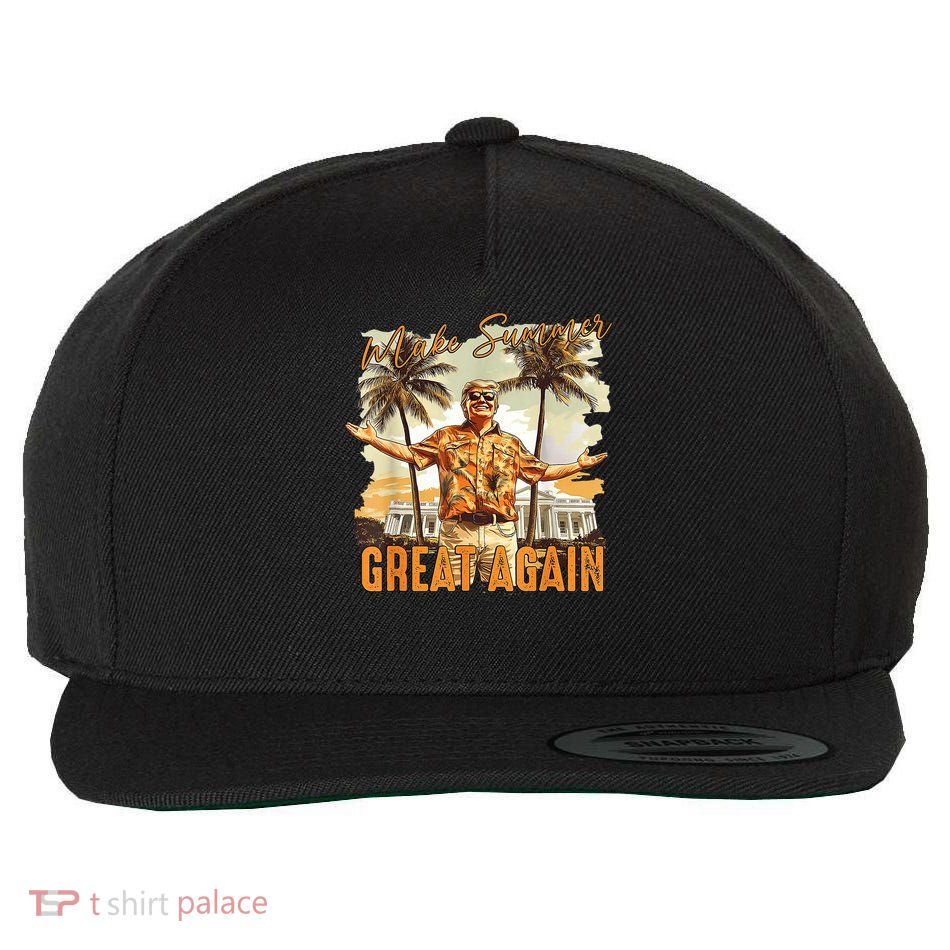 Retro 90's Make Summer Great Again Retro Trump Summer Wool Snapback Cap