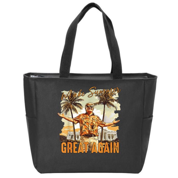 Retro 90's Make Summer Great Again Retro Trump Summer Zip Tote Bag