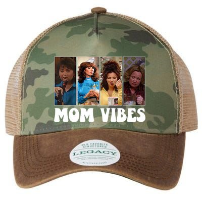 Retro 90’S Mom Vibes Funny Mom Life MotherS Day 2024 Legacy Tie Dye Trucker Hat