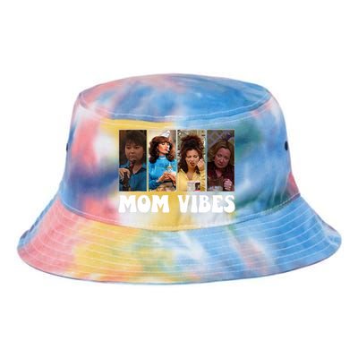 Retro 90’S Mom Vibes Funny Mom Life MotherS Day 2024 Tie Dye Newport Bucket Hat