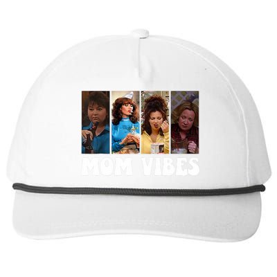 Retro 90’S Mom Vibes Funny Mom Life MotherS Day 2024 Snapback Five-Panel Rope Hat