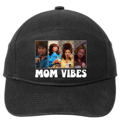 Retro 90’S Mom Vibes Funny Mom Life MotherS Day 2024 7-Panel Snapback Hat