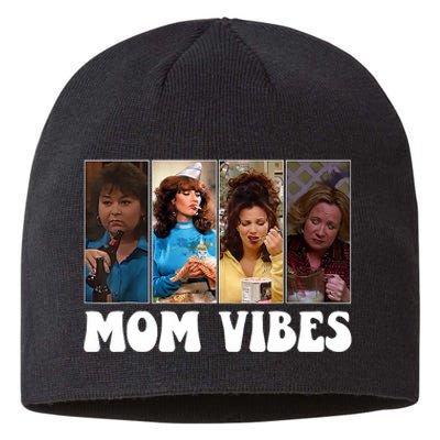 Retro 90’S Mom Vibes Funny Mom Life MotherS Day 2024 Sustainable Beanie