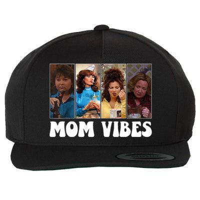 Retro 90’S Mom Vibes Funny Mom Life MotherS Day 2024 Wool Snapback Cap