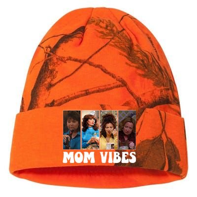 Retro 90’S Mom Vibes Funny Mom Life MotherS Day 2024 Kati Licensed 12" Camo Beanie