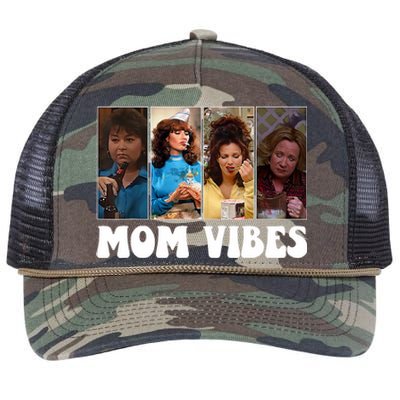 Retro 90’S Mom Vibes Funny Mom Life MotherS Day 2024 Retro Rope Trucker Hat Cap