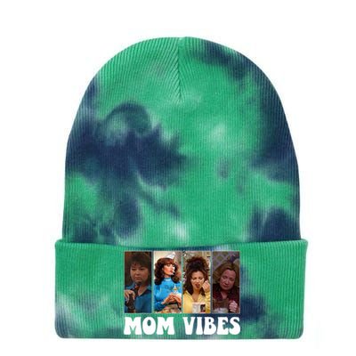 Retro 90’S Mom Vibes Funny Mom Life MotherS Day 2024 Tie Dye 12in Knit Beanie