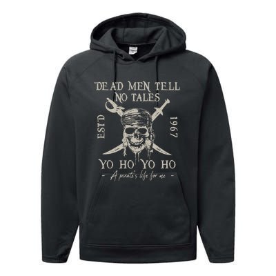 Retro 90s Pirates Of The Caribbean Yo Ho A Pirates Life Performance Fleece Hoodie