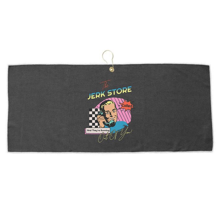 Retro 90s Sitcom The Jerk Store Called Tv Episode Large Microfiber Waffle Golf Towel