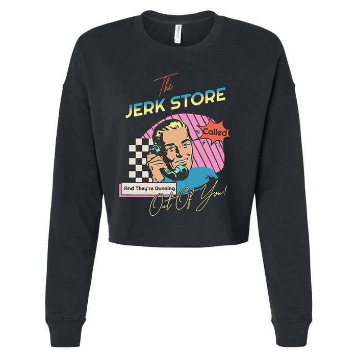 Retro 90s Sitcom The Jerk Store Called Tv Episode Cropped Pullover Crew
