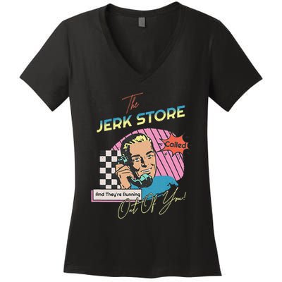 Retro 90s Sitcom The Jerk Store Called Tv Episode Women's V-Neck T-Shirt