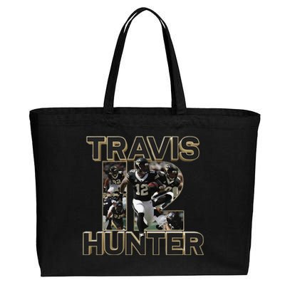 Retro 90s Travis Hunter Funny Graphic Cotton Canvas Jumbo Tote