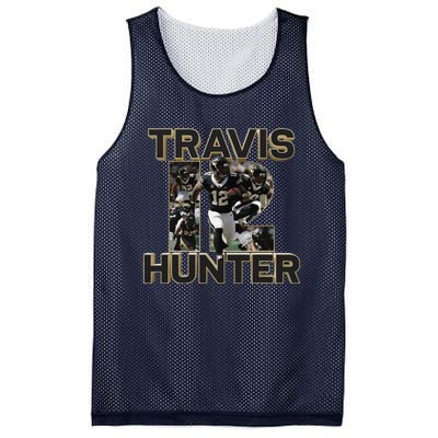 Retro 90s Travis Hunter Funny Graphic Mesh Reversible Basketball Jersey Tank