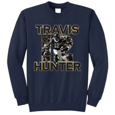 Retro 90s Travis Hunter Funny Graphic Tall Sweatshirt