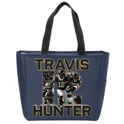 Retro 90s Travis Hunter Funny Graphic Zip Tote Bag