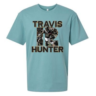 Retro 90s Travis Hunter Funny Graphic Sueded Cloud Jersey T-Shirt