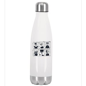 Retro 90s Villains Funny Villain Friends Bad Witches Club Halloween Stainless Steel Insulated Water Bottle