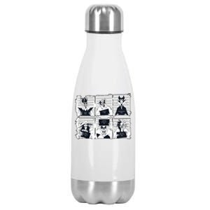 Retro 90s Villains Funny Villain Friends Bad Witches Club Halloween Stainless Steel Insulated Water Bottle