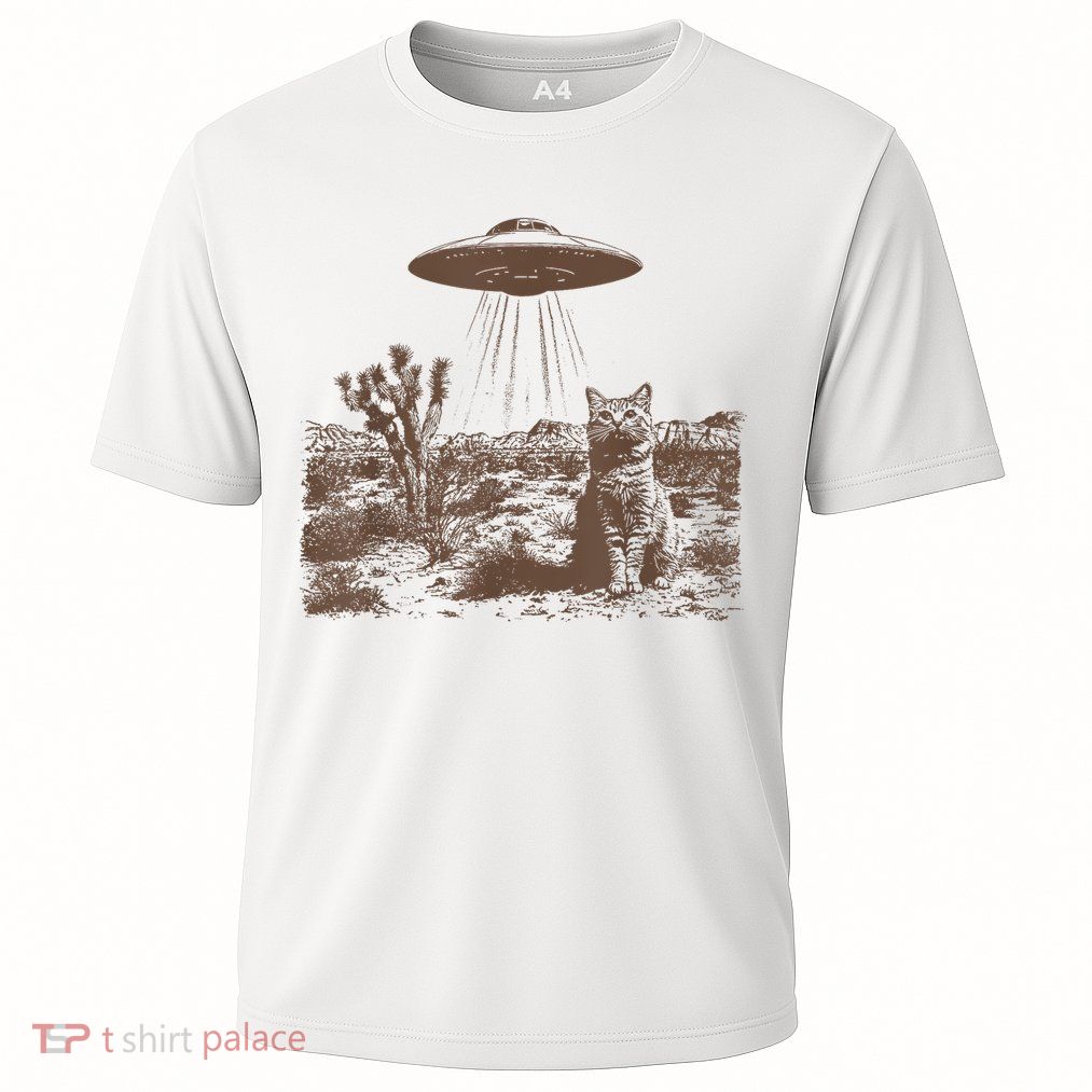 Retro 90s Western Vintage Ufo Cowboy Cat Wild West Kitten Performance Shirt