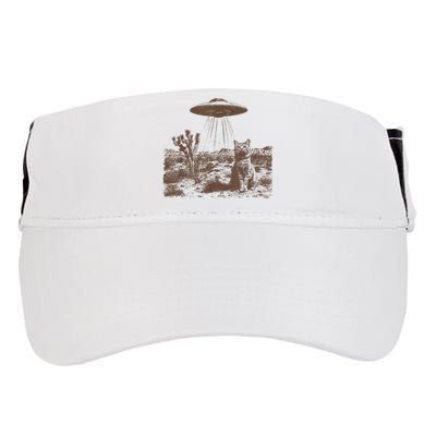 Retro 90s Western Vintage Ufo Cowboy Cat Wild West Kitten Adult Drive Performance Visor