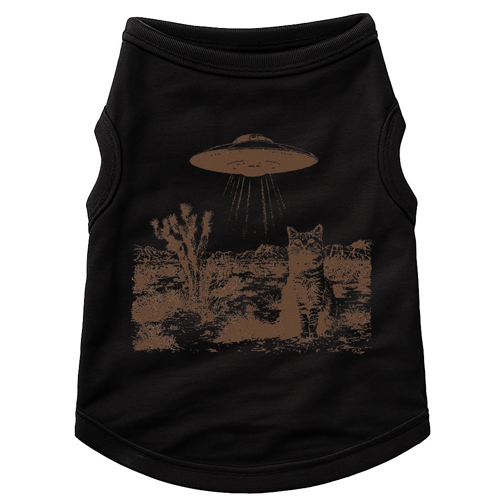 Retro 90s Western Vintage Ufo Cowboy Cat Wild West Kitten Gift Doggie Tank