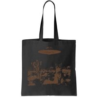 Retro 90s Western Vintage Ufo Cowboy Cat Wild West Kitten Gift Tote Bag