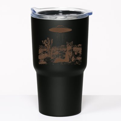 Retro 90s Western Vintage Ufo Cowboy Cat Wild West Kitten Gift Tumbler