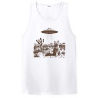 Retro 90s Western Vintage Ufo Cowboy Cat Wild West Kitten PosiCharge Competitor Tank