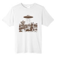 Retro 90s Western Ufo Cowboy Cat Wild West Kitten Vintage Tall Fusion ChromaSoft Performance T-Shirt