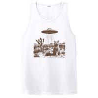 Retro 90s Western Ufo Cowboy Cat Wild West Kitten Vintage PosiCharge Competitor Tank