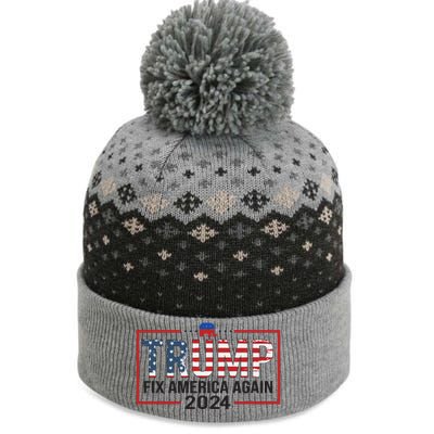 Rejuvenate America 2024 Patriotic Theme The Baniff Cuffed Pom Beanie