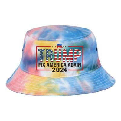 Rejuvenate America 2024 Patriotic Theme Tie Dye Newport Bucket Hat