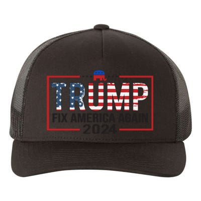 Rejuvenate America 2024 Patriotic Theme Yupoong Adult 5-Panel Trucker Hat