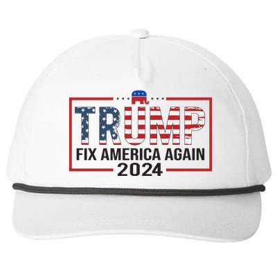 Rejuvenate America 2024 Patriotic Theme Snapback Five-Panel Rope Hat