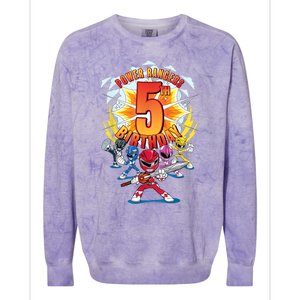 Rangers Awesome 5th Birthday Mini Action Shot Colorblast Crewneck Sweatshirt