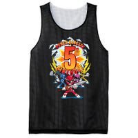 Rangers Awesome 5th Birthday Mini Action Shot Mesh Reversible Basketball Jersey Tank