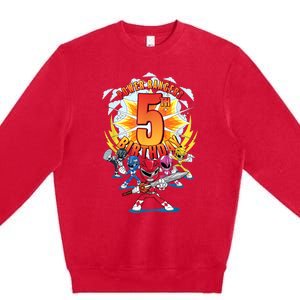 Rangers Awesome 5th Birthday Mini Action Shot Premium Crewneck Sweatshirt