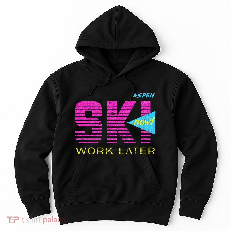 Retro Aspen 80s Colorado Skiing Hoodie