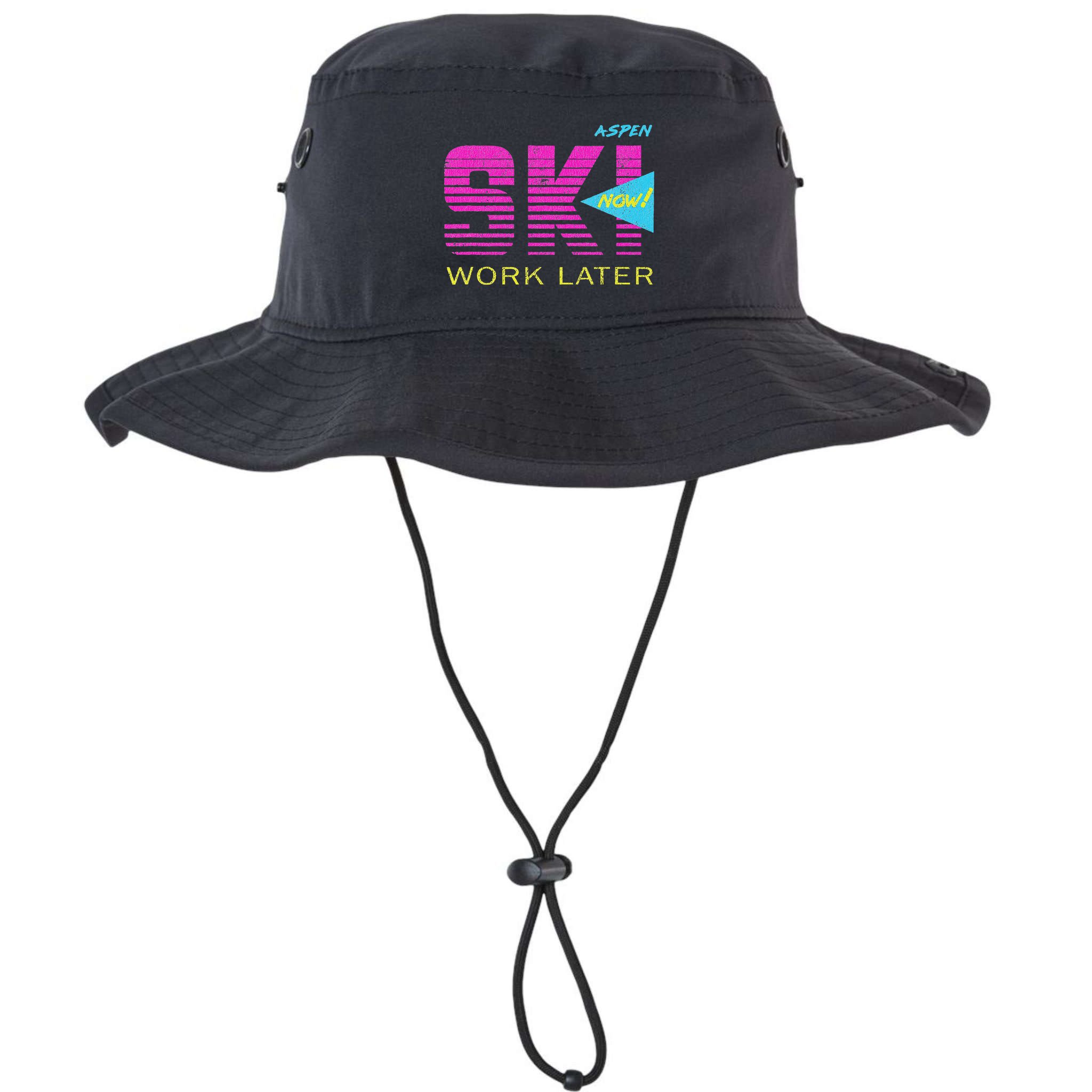 Retro Aspen 80s Colorado Skiing Bucket Hat