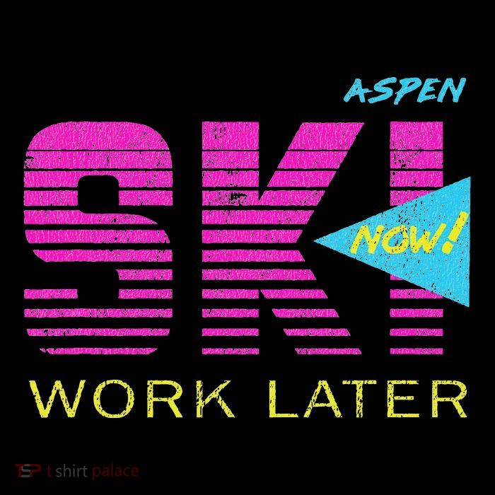 Retro Aspen 80s Colorado Skiing Magnet