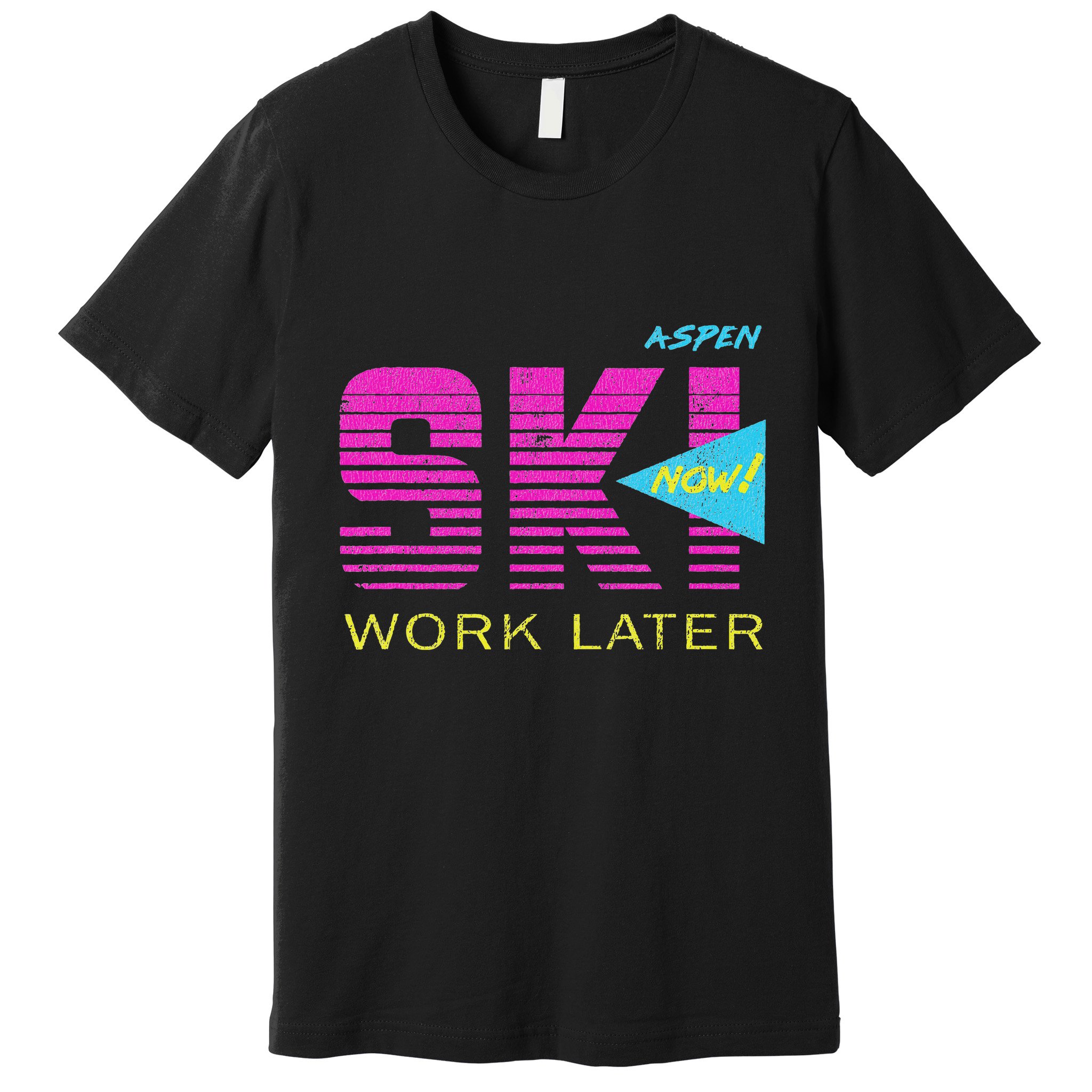 Retro Aspen 80s Colorado Skiing Premium T-Shirt