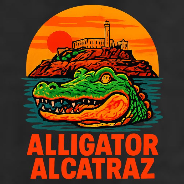 Retro Alligator Alcatraz Cool Comfort Performance Bucket Hat
