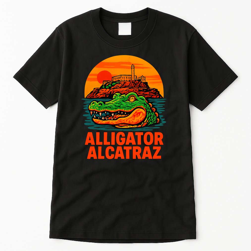 Retro Alligator Alcatraz Tall T-Shirt
