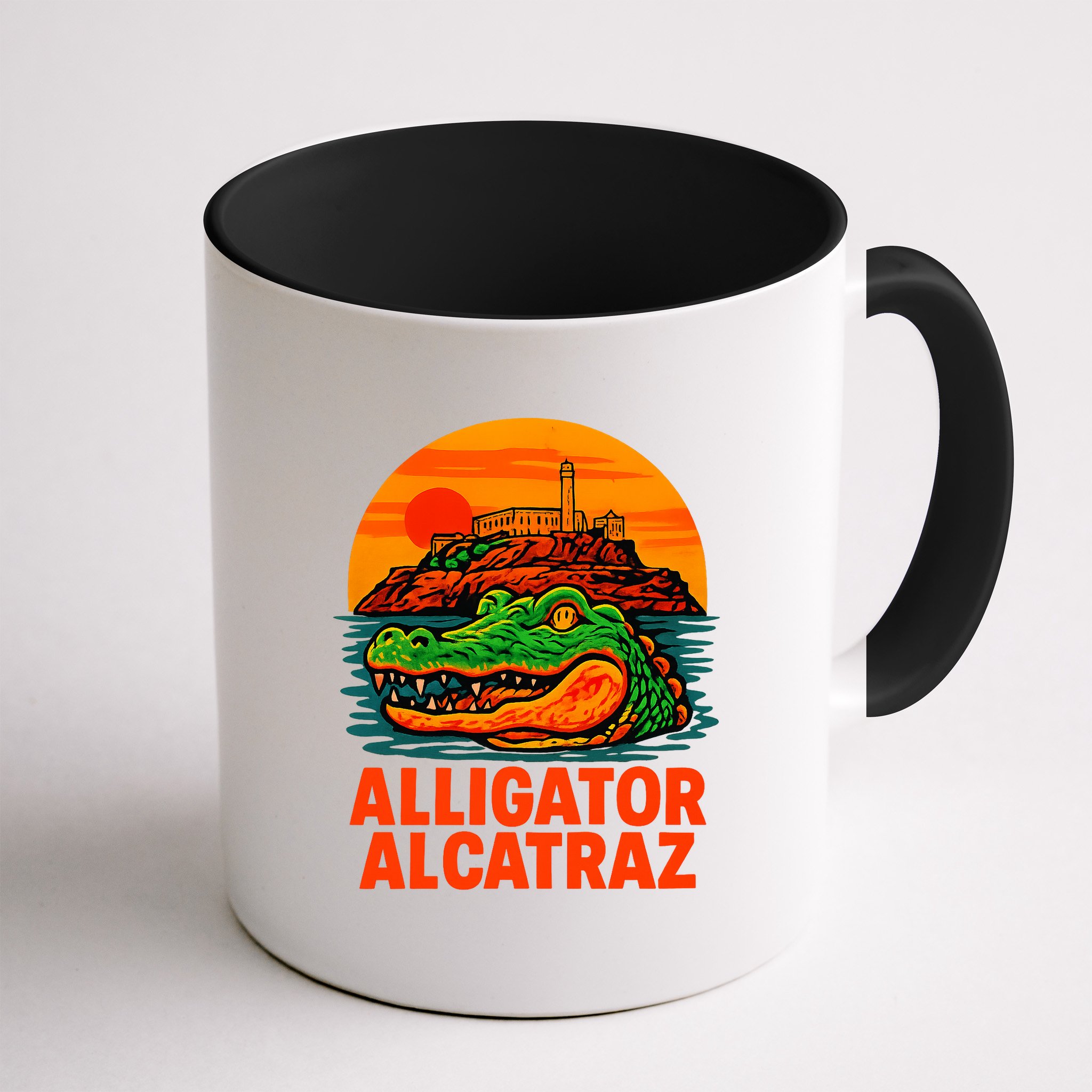Retro Alligator Alcatraz Mug