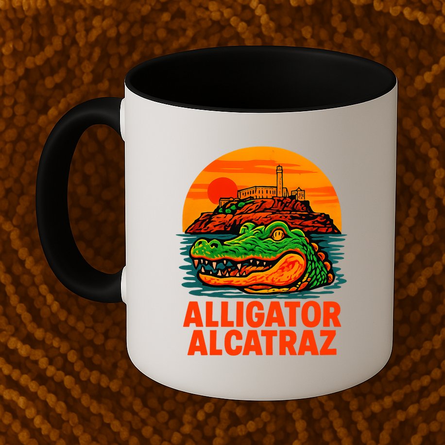 Retro Alligator Alcatraz Mug