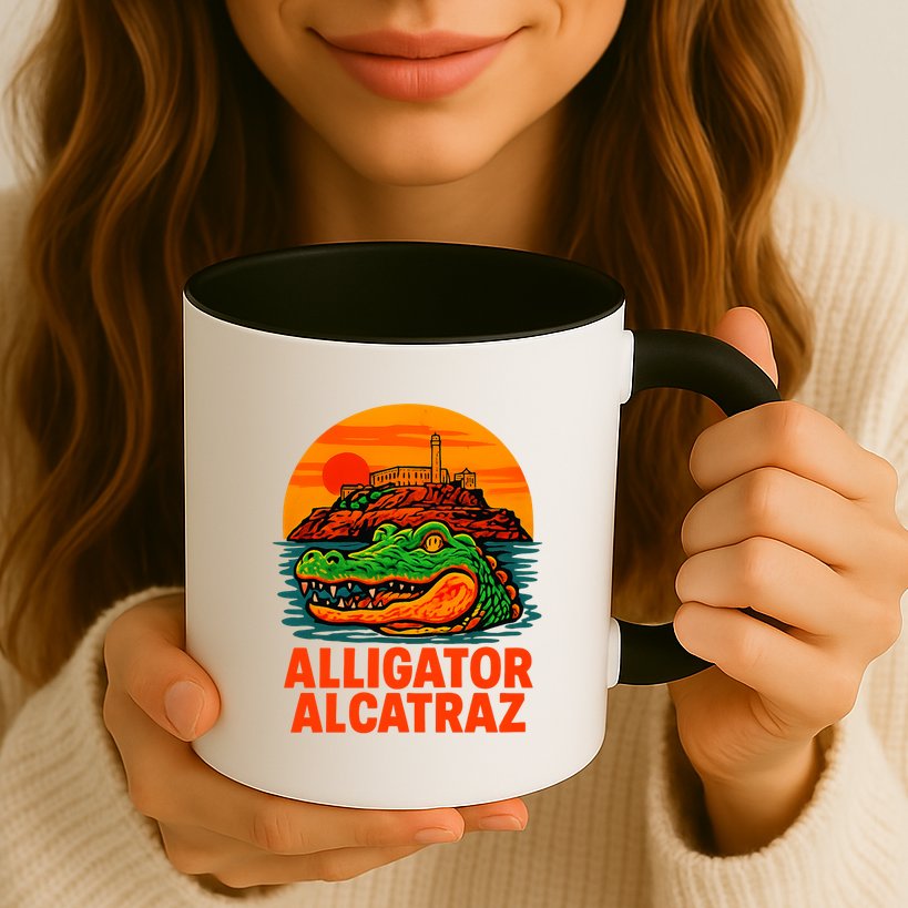 Retro Alligator Alcatraz Mug