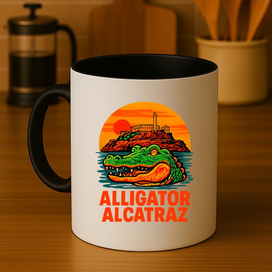 Retro Alligator Alcatraz Mug